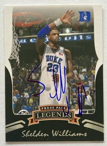 SHELDEN WILLIAMS RC FIRMADO IP 2007 PASE DE PRENSA LEYENDAS #3 NBA NOVATO AUTOMÁTICO - Imagen 1 de 2
