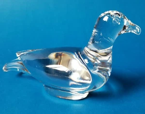 Baccarat Crystal Duck Paperweight Figurine Art Glass Signed - Picture 1 of 8