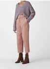 VGC £145 WHISTLES Cord Tapered Trouser Belted High Waist Cropped Blush Pink 12 M