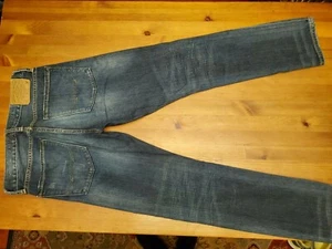 JEANS SLIM AMERICAN EAGLE OUTFITTERS LAVAGGIO SCURO E SBIADITO Taglia 28 X 30 - Foto 1 di 6