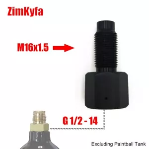 G1/2-14 tanque de CO2 a 88 g cápsula de cartucho de CO2 M16*1,5 convertidor adaptador roscado - Imagen 1 de 7
