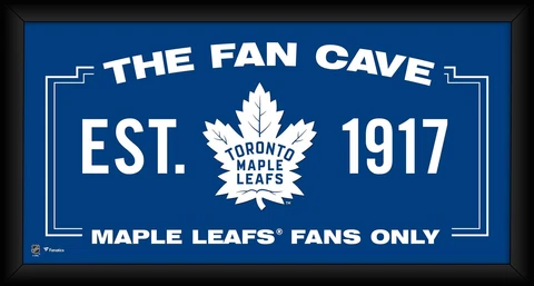 Toronto Maple Leafs Framed 10" x 20" Fan Cave Collage Cover