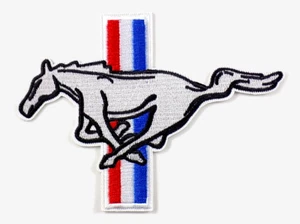 FORD MUSTANG EMBROIDERED PATCH IRON/SEW ON 4-7/8" x 3-5/8" V8 GT PONY MUSCLE CAR - Bild 1 von 2