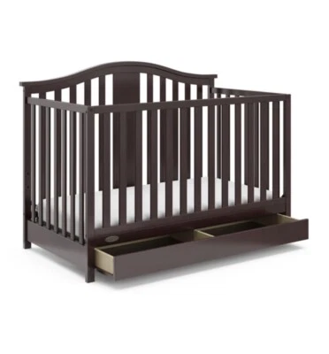 Cuna convertible 4 en 1 Graco Solano con cajón - Espresso Foto 1 de 3
