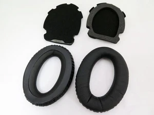 Almohadillas de cuero para auriculares de aviación BOSE X A10 A20 negras nuevas - Imagen 1 de 3