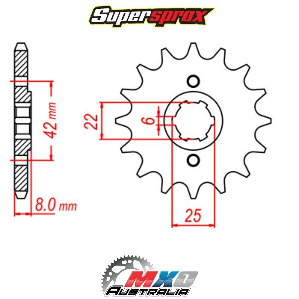 Supersprox Front Sprocket 15T for Honda XR600R 1985-1990 >520 - Imagem 1 de 1