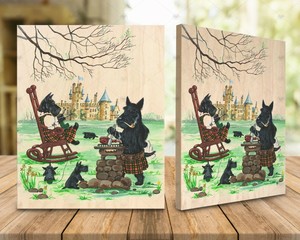 RYTA Wooden Print Sign Multiple Sizes Art Barbeque BBQ Scottie Scottish Terrier