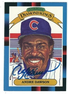 Autographed ANDRE DAWSON 1987 Diamond King Chicago Cubs Card W/Show Ticket - Picture 1 of 1