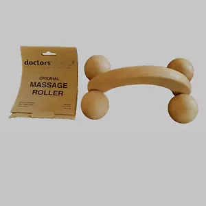 Massageroller mit 4 Kugeln Massagegerät Massage Buchenholz - Bild 1 von 5