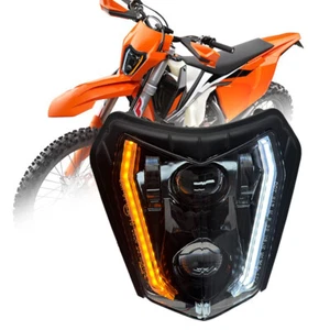 LED Headlight W/Turn For KTM EXC XCW 250 350 450 501 / 19-22 SMC R 690 2017-2023 - Picture 1 of 9