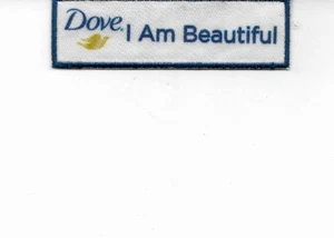 Dove, I Am Beautiful weißer Bügelbild Aufnäher - Bild 1 von 1