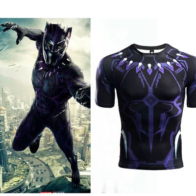 Avengers: Infinity War Black Panther Camiseta Deporte Fitness Diario Juegos con disfraces  Foto 1 de 4