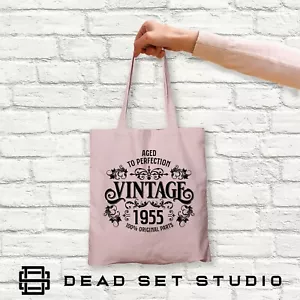 70th Birthday Gifts For Women - Born 1955 Vintage Birthday Tote Bag - Picture 1 of 36