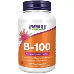 NOW Foods - B-100 Complex -  Energy Production - 100 Vegi Capsules - Picture 1 of 5