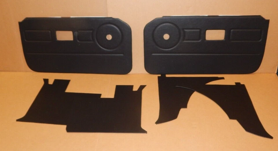 Nuevo Juego de paneles interiores de 6 piezas con paneles de puertas MGB 1970-80 negro TK119A Foto 1 de 1