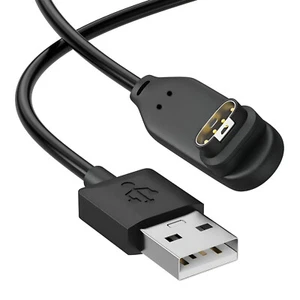 Avizar Chargeur pour Montre Connectée Garmin Câble USB Coudé Silicone 1m Noir - Photo 1/4