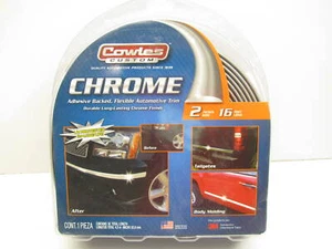 Cowles S38900 Universal Flexible Chrome Adhesive Backed Molding Trim 2" X 16' - Picture 1 of 4