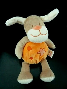 *. KUSCHELTIER PLÜSCH DOUKIDOU HUND orange ecru weiß süßer Kidou Stern 27 cm NEU* - Bild 1 von 6