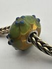 Trollbeads - Authentic - Genuine - Unique OOAK - Olive Green Flowers