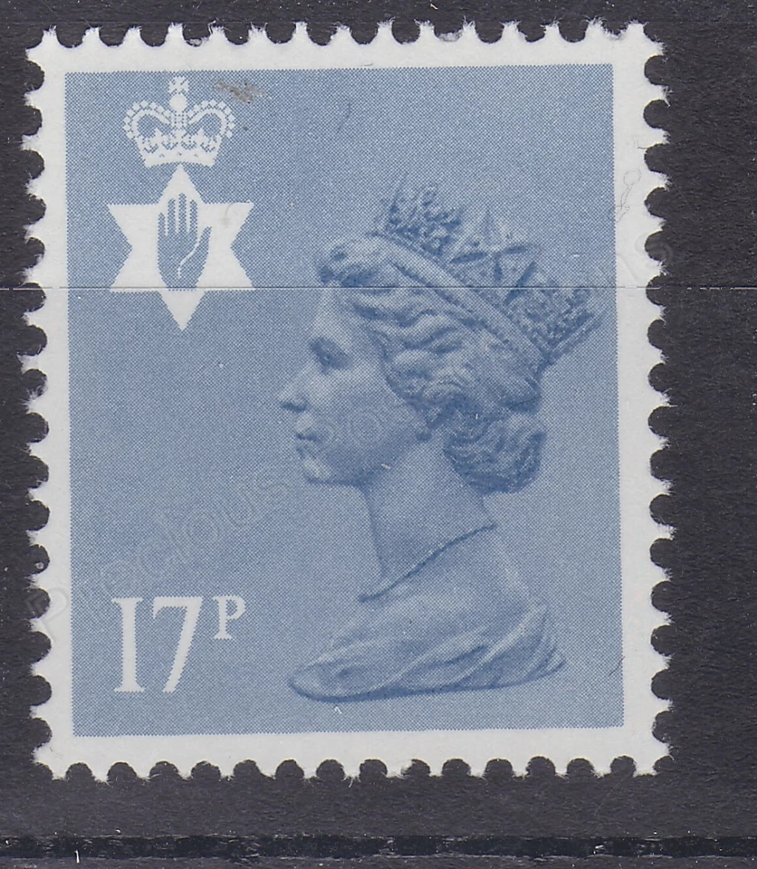 GB SG NI43 MNH MINT Northern Ireland Grey-Blue Type I PP Regional Machin - Image 1 of 1