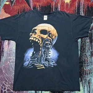 Y2K Skull Skater Grunge Tribal Shirt Men's XL - Picture 1 of 5
