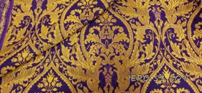 Ecclesiastical Liturgical Vestments Metallic Brocade Fabric with Relief Design - Image 1 of 4