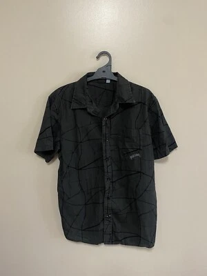 Ripcurl Mens Black Patterned Button Up T Shirt Size Large  - Image 1 of 4