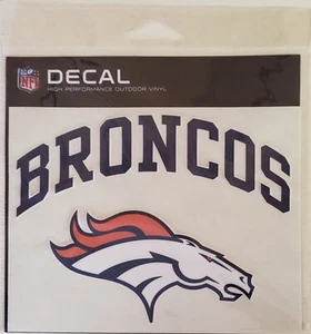 "Calcomanía de transferencia troquelada a todo color Denver Broncos 6"" X 6" - Imagen 1 de 3