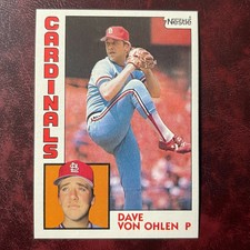 1984 Topps NESTLE Set DAVE VON OHLEN ROOKIE Parallel #489 CARDINALS ** MINT **