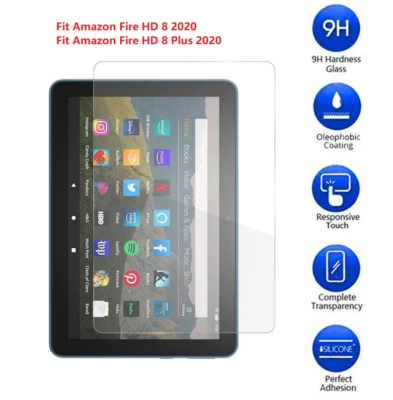 9H Tempered Glass Screen Protector Cover For Amazon Fire HD 8 Plus 2020 - Image 1 of 2