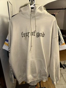 Felpa con cappuccio Fear Of God X Sandcastle Kings Sermon Chiesa da uomo XL crema Jerry Lorenzo - Foto 1 di 6