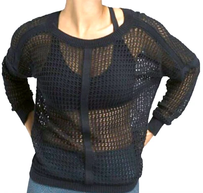 НОВЫЙ ПРАНА ЧЕРНЫЙ ШАРЛА ГРОМОЗДКИЙ КРОЙ СВИТЕР ВЕРХНИЙ РАЗМЕР СРЕДНИЙ XS - Изображение 1 из 4