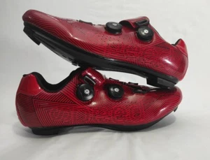 MTB Cycling Shoes Professional Men Road Bike Lock Spd Shoes Red Mountain Sz 46EU - Picture 1 of 12