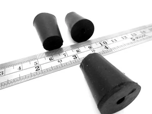 #1 Rubber Stoppers, 1 Center Hole, Plug 9/16" To 11/16", 14mm To 17.mm, ID Holes - Picture 1 of 12