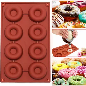 Silicone Doughnut Mould Donut Chocolate Muffin Pan Sweet Ice Tray Soap Cake Mold - Picture 1 of 5