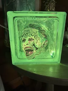 DC Comics Suicide Squad Joker Lamp In Glass Block Homemade Cool - Picture 1 of 6