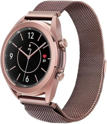 Johipi Samsung Galaxy Watch 20mm Stainless Steel Mesh Loop Strap Band Mist Gold - Image 1 of 4
