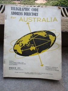 1961 Edition Telegraphic Code Address Directory Of Australia Directories (Aust). - Picture 1 of 17