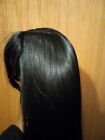 Womens Black Mupul Wig Super Silky Bangs Approx 38 Inches Long New Comes 2 Braid