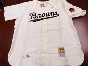 MITCHELL & NESS MLB 1953 ST. LOUIS BROWNS SATCHEL PAIGE AUTHENTIC JERSEY 56 3XL - Picture 1 of 7
