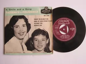 PATIENCE & PRUDENCE - A SMILE AND A SONG EP - 7" 45 rpm vinyl record - Picture 1 of 2