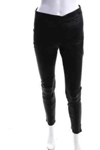 Pantaloni a vita alta J Brand in pelle di agnello francese più morbidi neri M - Foto 1 di 12