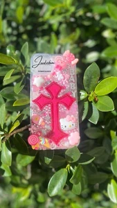 Pink Hello Kitty Junk Phone Case For Iphone 14 Plus/ 15 Plus. IG @junkvibezx 📩 - Picture 1 of 3