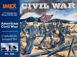 American Civil War Confederate Infantry  Imex #506 1/72 scale ACW 49 figures NIB - Picture 1 of 1