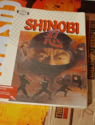 Shinobi (Sega 1988) Commodore 64 (Disk, Manual, Box) works 8-bit NEU NOS classic - Bild 1 von 3