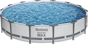 14' x 33" Round Outdoor Pool Above Ground Set | Includes 530gal Filter Pump Gray - Picture 1 of 5