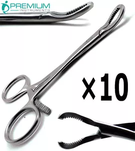 10 Pezzi Pinza di Tenuta Chirurgica 5,5" Strumenti Ortopedici Acciaio Inox - Foto 1 di 6
