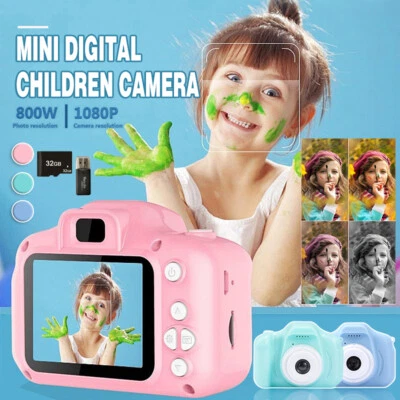 Mini Digital Children Camera HD 1080P LCD Camera Toy Kids Gift + 32G TF Card AU - image 1 of 4
