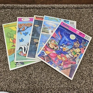 Vintage Walt Disney Frame-Tray Jigsaw Lot Of 5 Bambi Peter Pan Winnie Darkwing - Picture 1 of 6