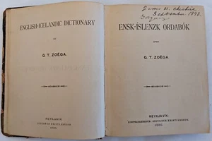 Icelandic-English & English-Icelandic, G. T. Zoega, 1896 - Picture 1 of 6